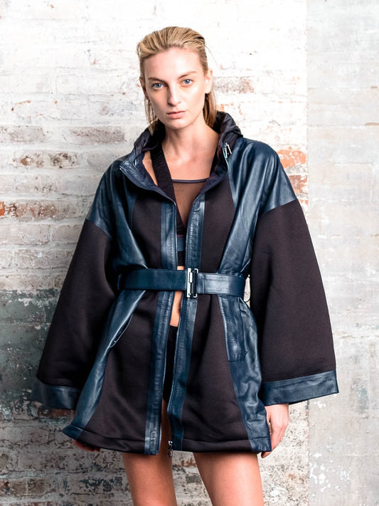 Leather Panel Cape