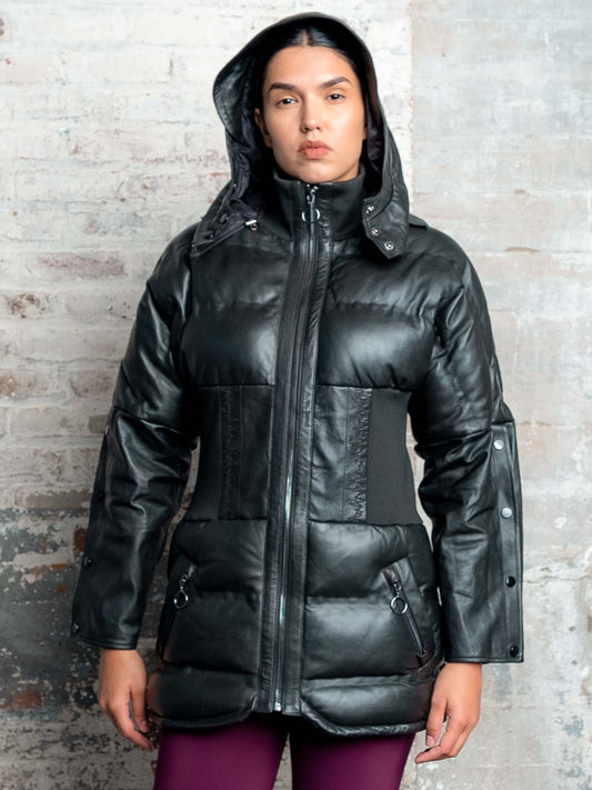 Leather Neurowave Puffer