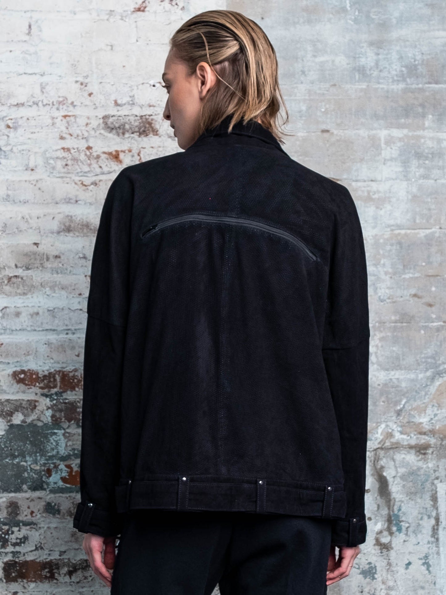 Packable Suede Moto Jacket