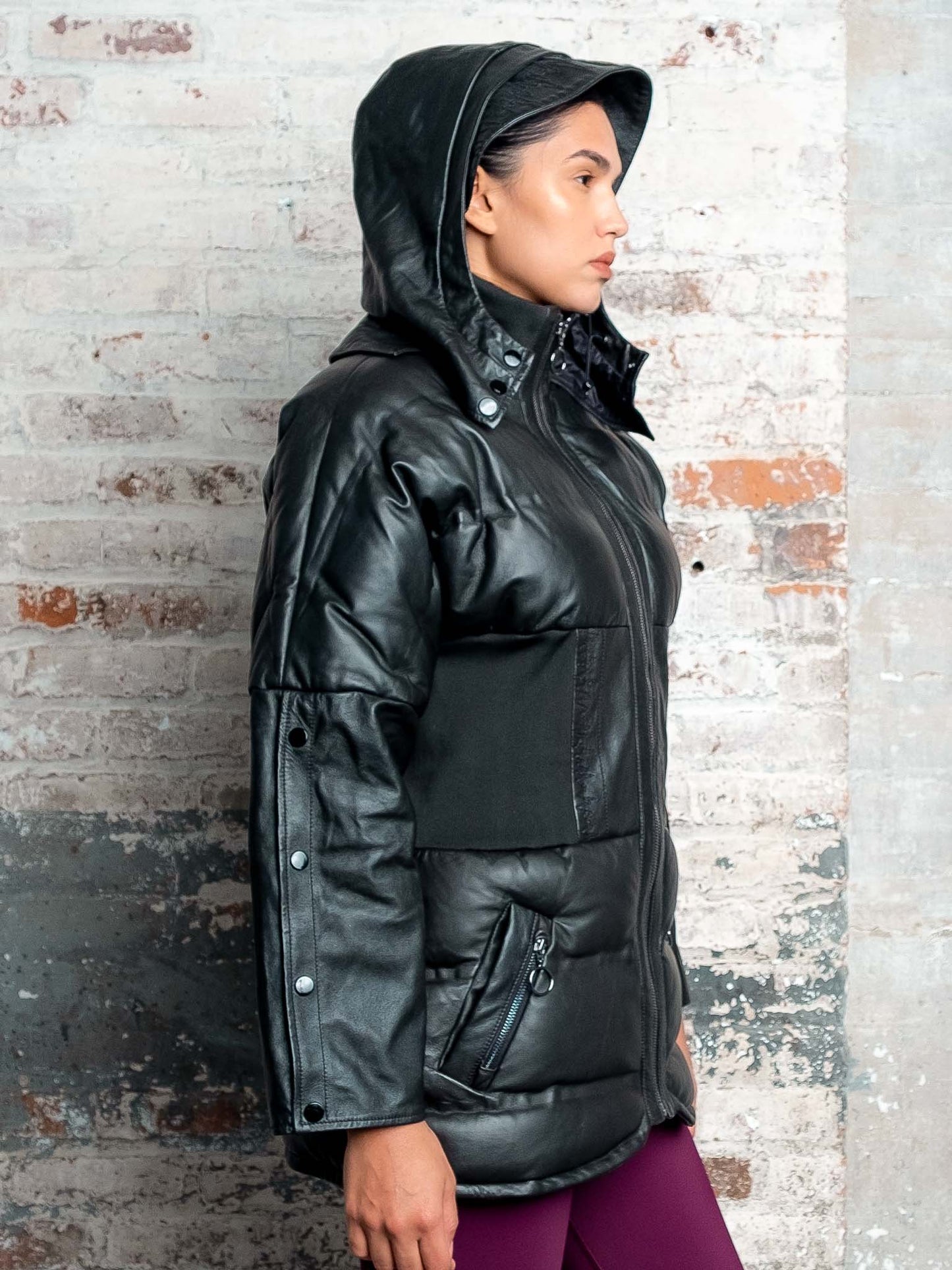 Leather Neurowave Puffer