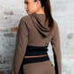 Crop Block Pullover Hoodie