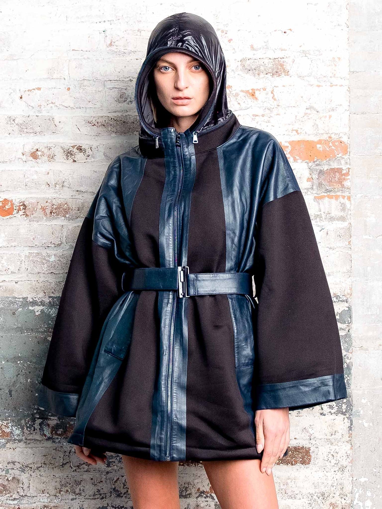 Leather Panel Cape
