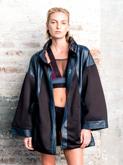 Leather Panel Cape
