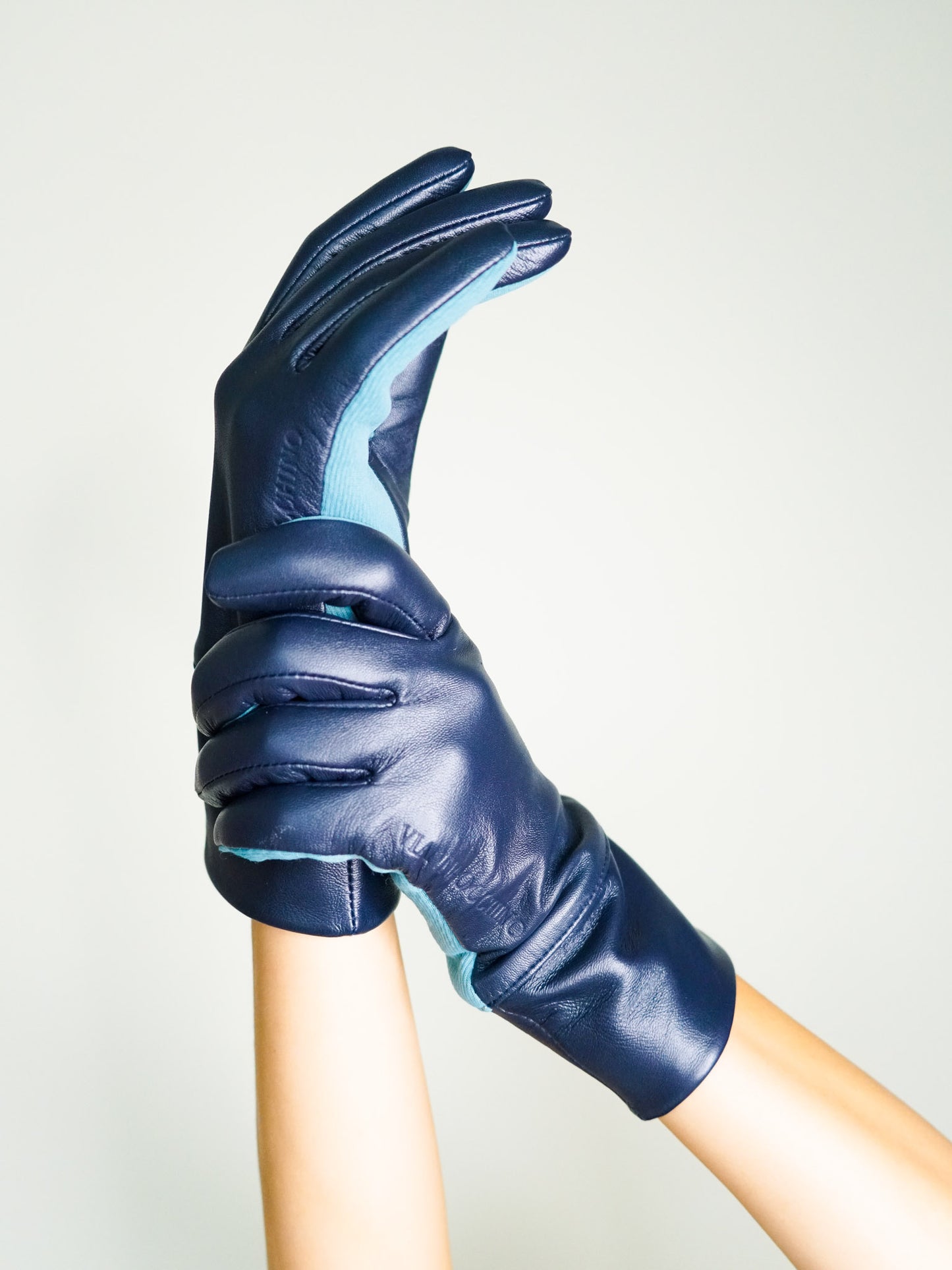 Contrast Leather Gloves
